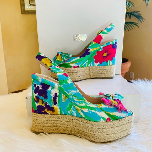 Frances Valentine Eve Fabric Wrapped Wedges - Picture 6 of 15